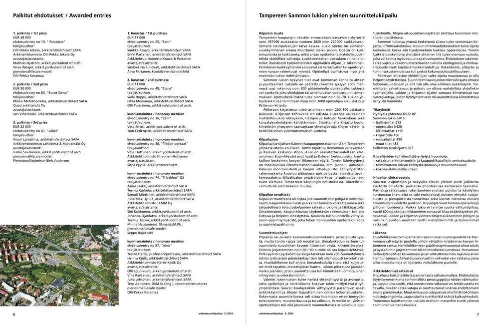 Virve Weigel, arkkit.yo/student of arch. Olli Pekka Keramaa 2.