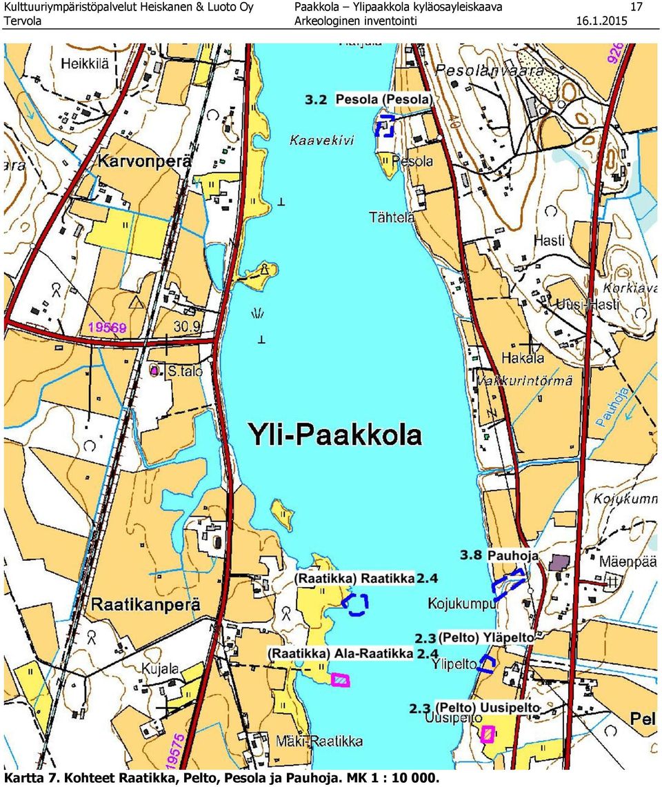 kyläosayleiskaava 17 Kartta 7.