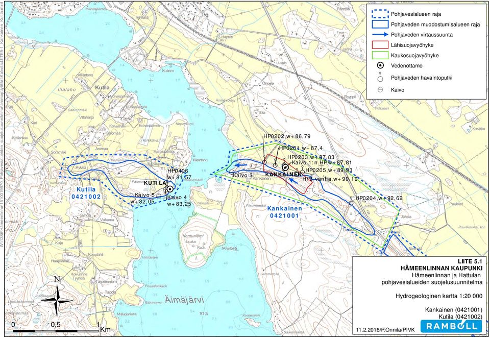 H HP0205,w+89,93 KANKAINEN HP6 vanha,w+90,9 Kankainen 04200 HP0204,w+92,62 Lähisuojavyöhyke Kaukosuojavyöhyke LIITE 5.