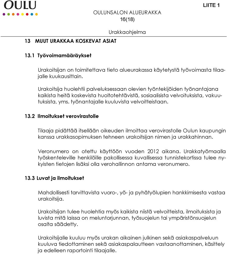 työnantajalle kuuluvista velvoitteistaan. 13.