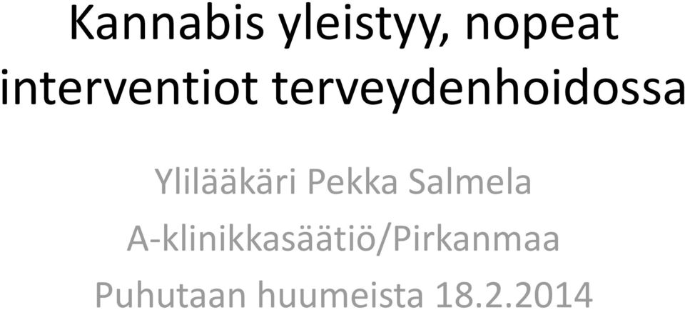 Ylilääkäri Pekka Salmela