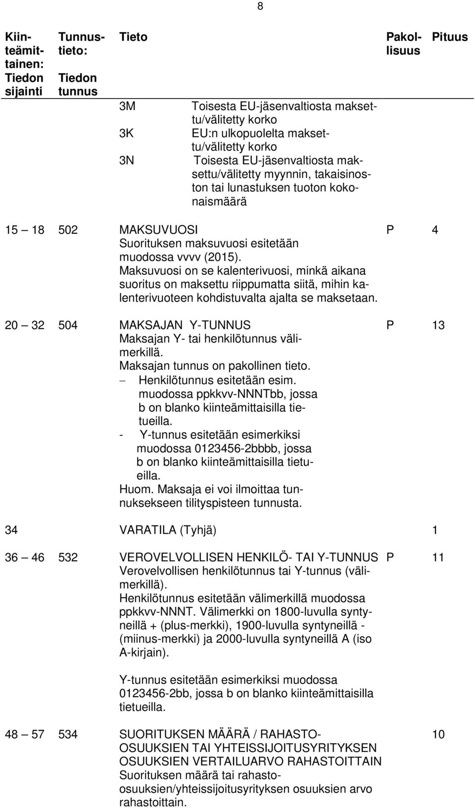 Maksuvuosi on se kalenterivuosi, minkä aikana suoritus on maksettu riippumatta siitä, mihin kalenterivuoteen kohdistuvalta ajalta se maksetaan.