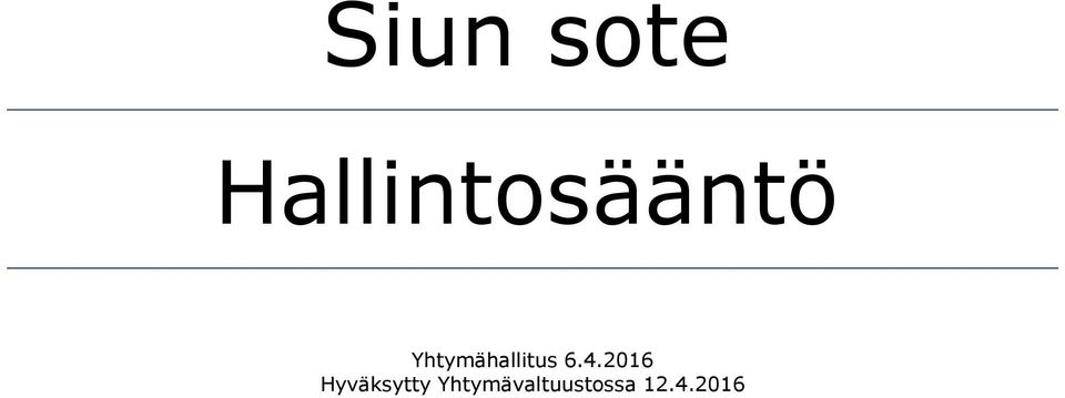 Yhtymähallitus 6.4.