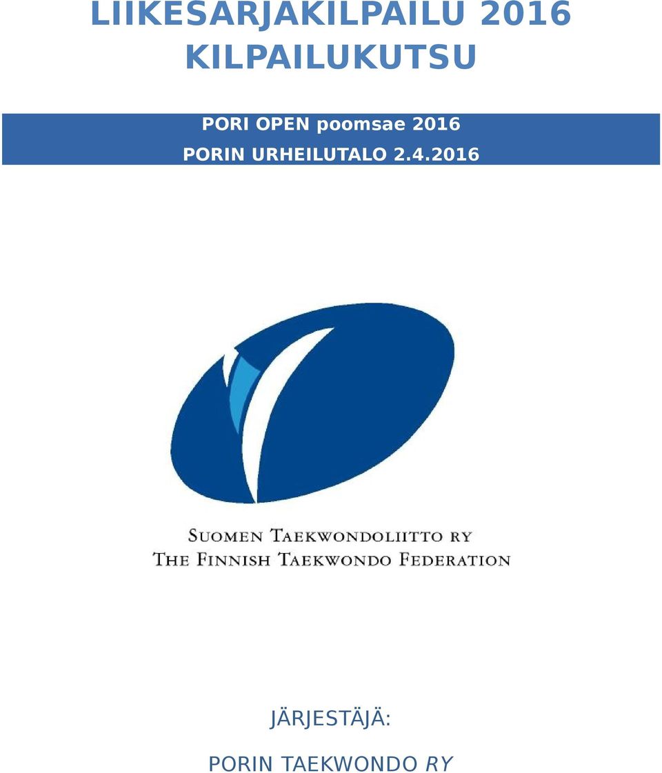 poomsae 2016 PORIN