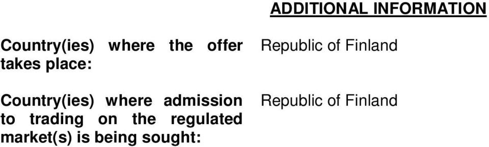 admission to trading on the regulated