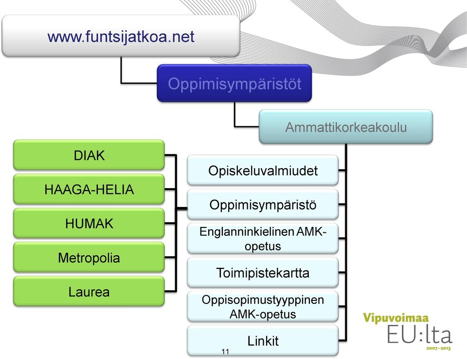 HAAGA-HELIA HUMAK Metropolia Laurea Opiskeluvalmiudet