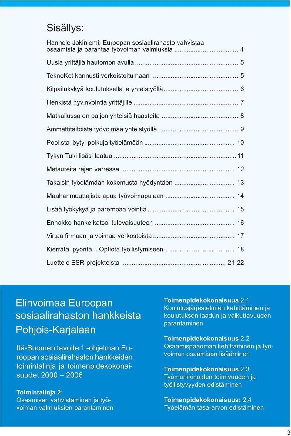 .. 9 Poolista löytyi polkuja työelämään... 10 Tykyn Tuki lisäsi laatua... 11 Metsureita rajan varressa... 12 Takaisin työelämään kokemusta hyödyntäen... 13 Maahanmuuttajista apua työvoimapulaan.