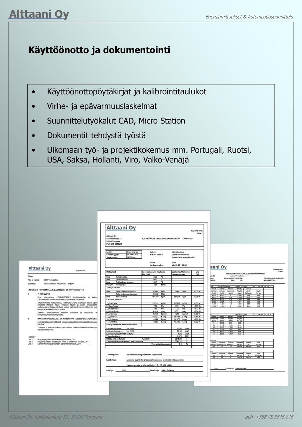 Suunnittelutyökalut CAD, Micro Station Dokumentit tehdystä työstä