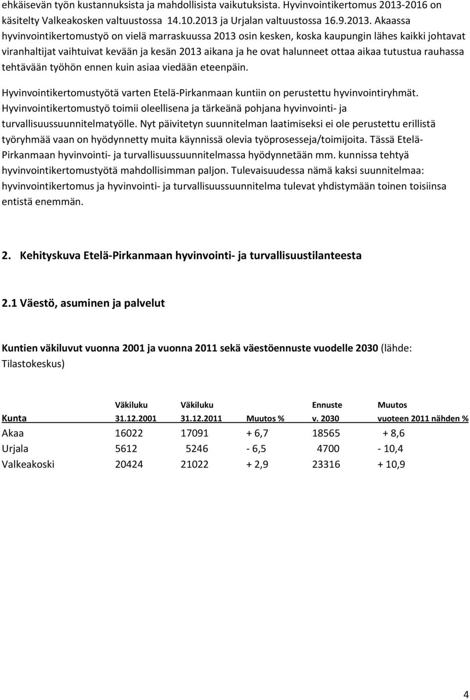 ja Urjalan valtuustssa 16.9.2013.