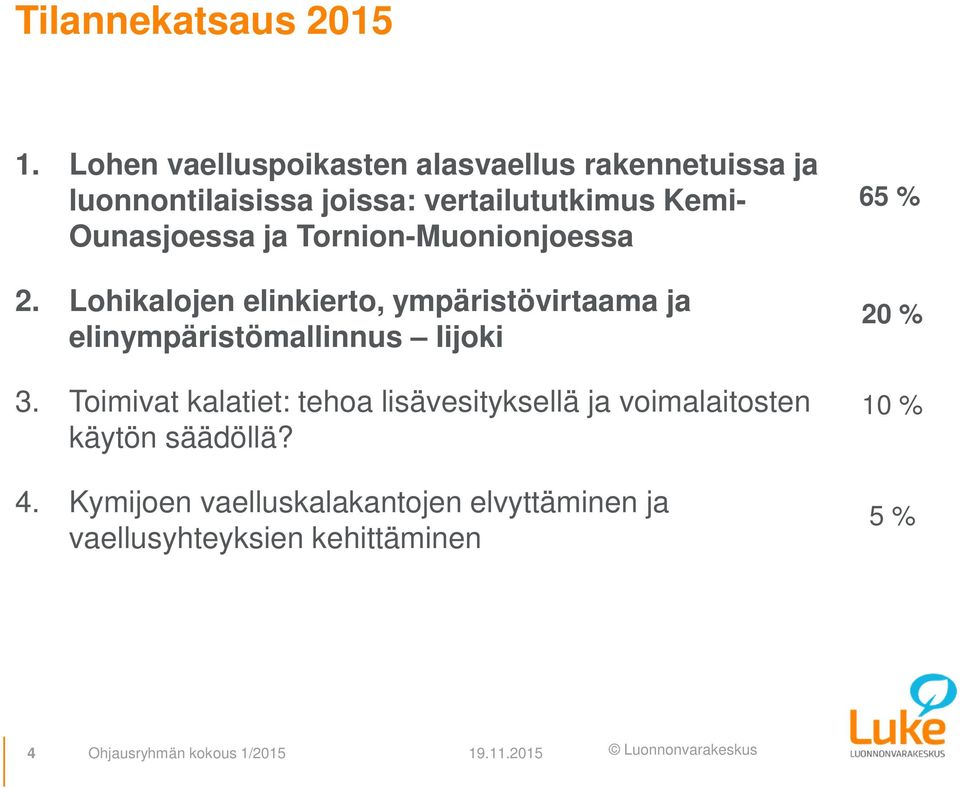 ja Tornion-Muonionjoessa 2. Lohikalojen elinkierto, ympäristövirtaama ja elinympäristömallinnus Iijoki 3.