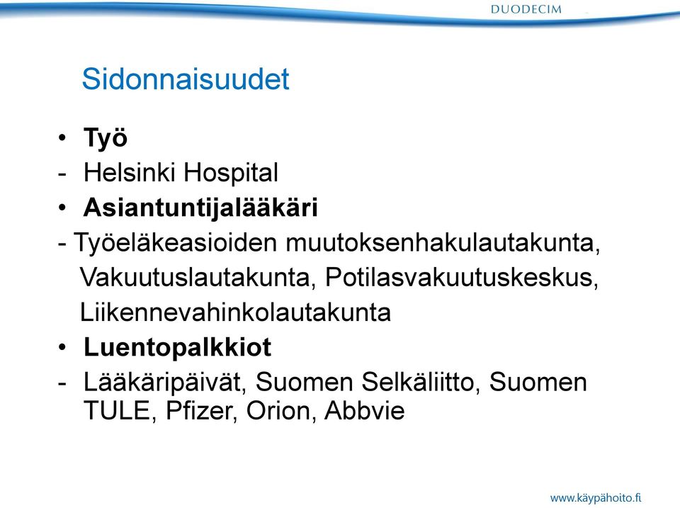 Potilasvakuutuskeskus, Liikennevahinkolautakunta Luentopalkkiot