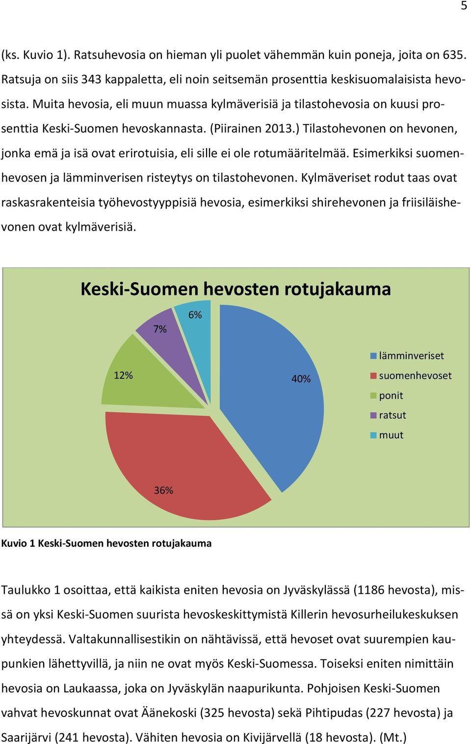 ) Tilastohevonen on hevonen, jonka emä ja isä ovat erirotuisia, eli sille ei ole rotumääritelmää. Esimerkiksi suomenhevosen ja lämminverisen risteytys on tilastohevonen.