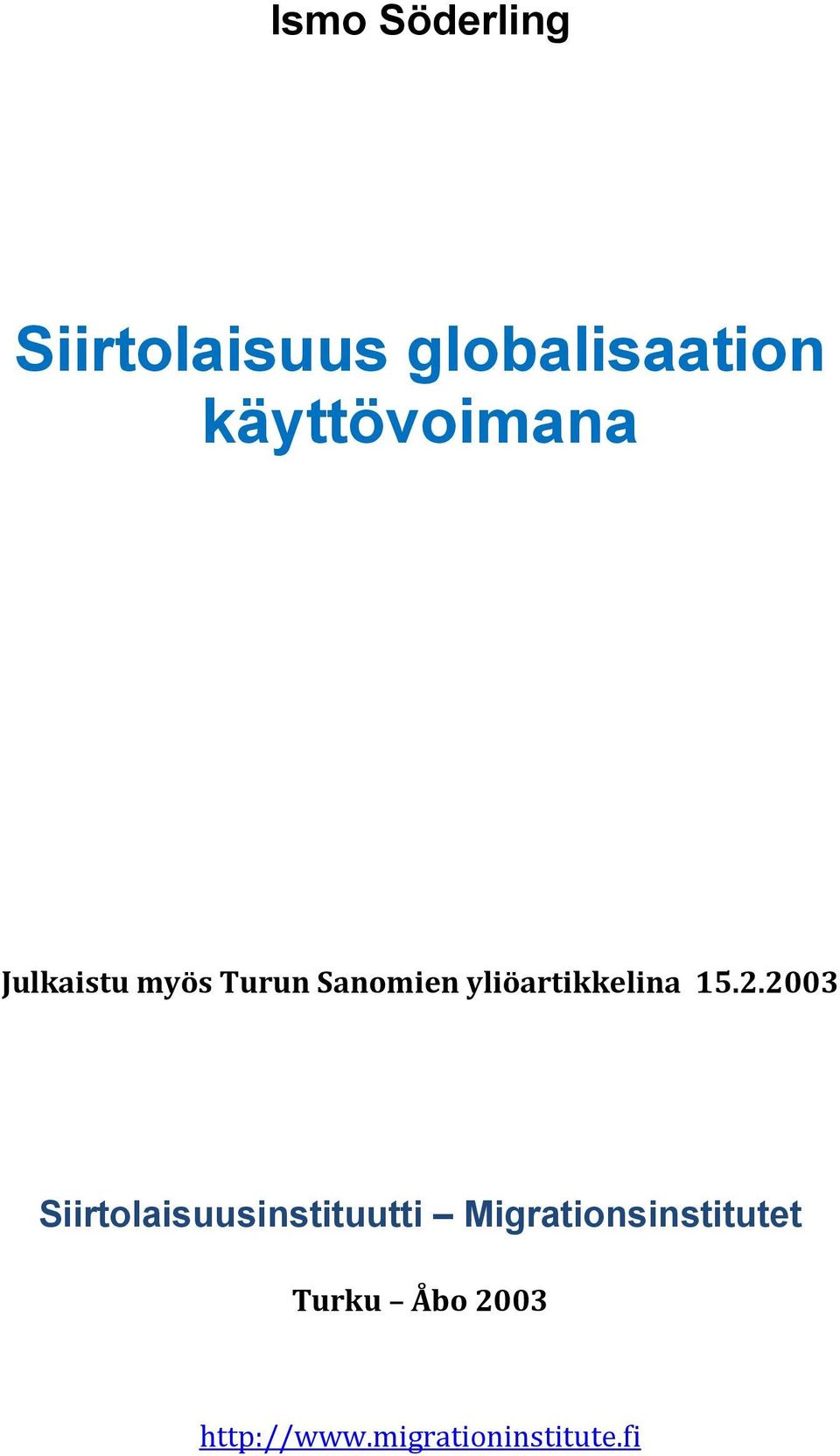 yliöartikkelina 15.2.