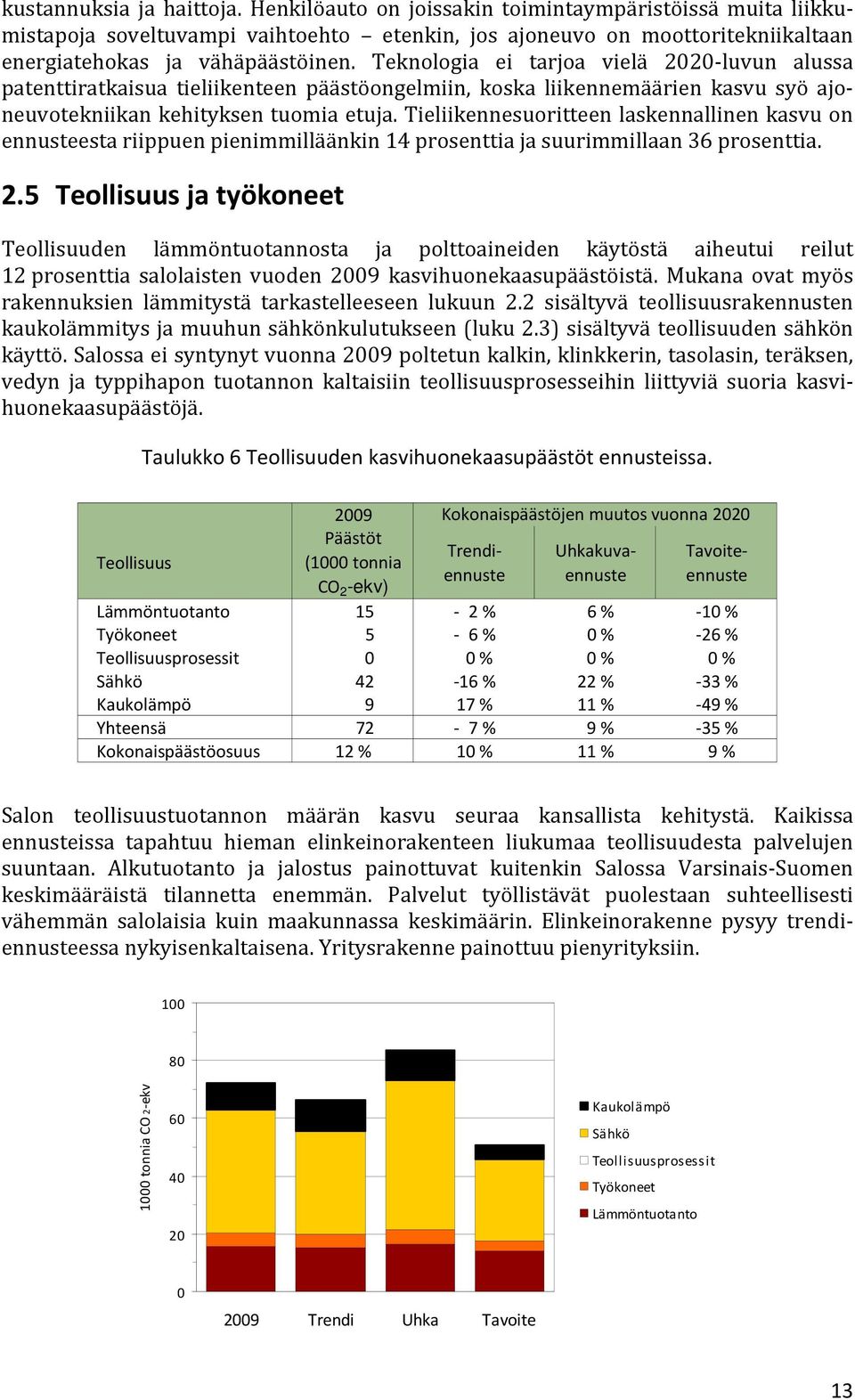 Tieliikennesuoritteen laskennallinen kasvu on ennusteesta riippuen pienimmilläänkin 14 prosenttia ja suurimmillaan 36 prosenttia. 2.