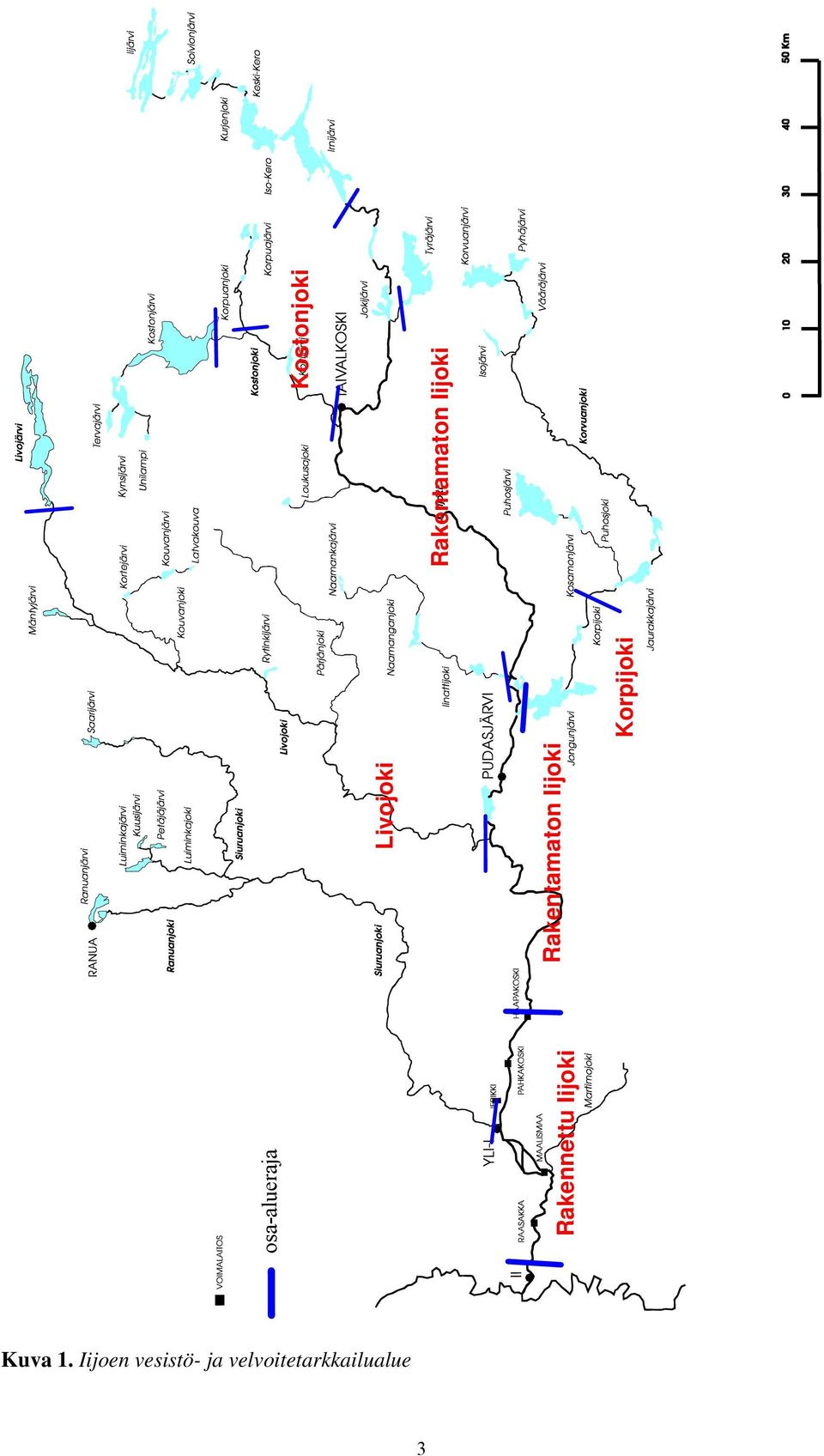 Iijoki osa-alueraja Rakennettu Iijoki