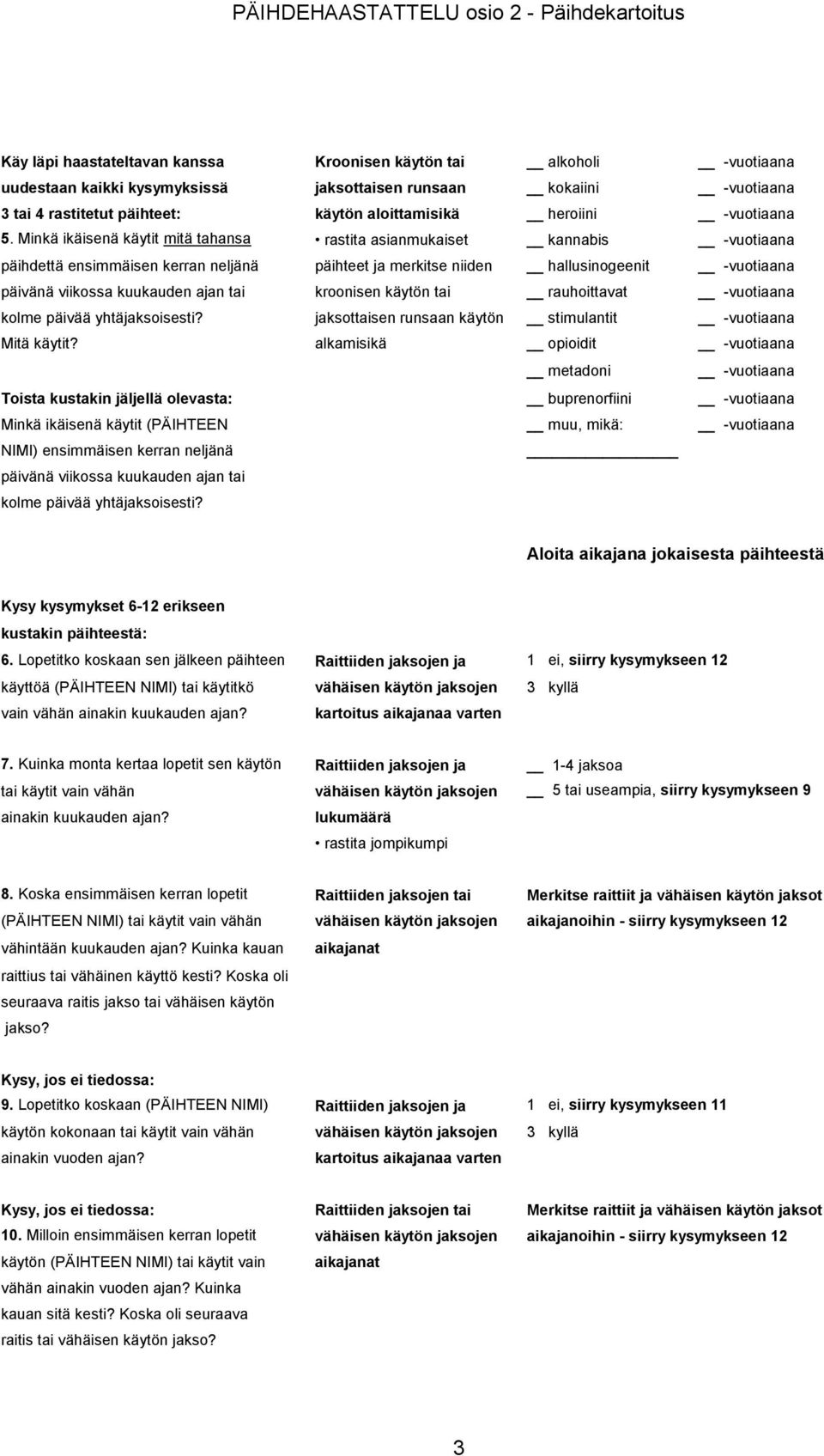 rauhoittavat kolme päivää yhtäjaksoisesti? jaksottaisen runsaan käytön Mitä käytit?