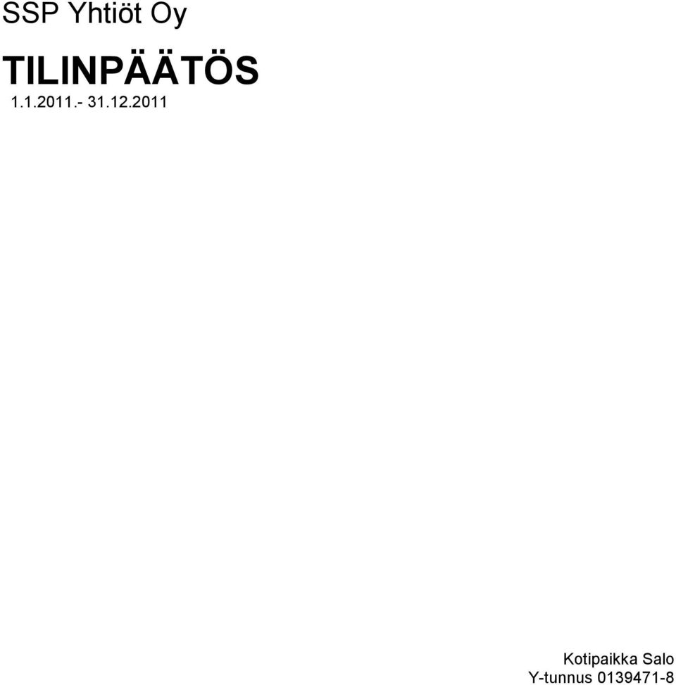 TILINPÄÄTÖS