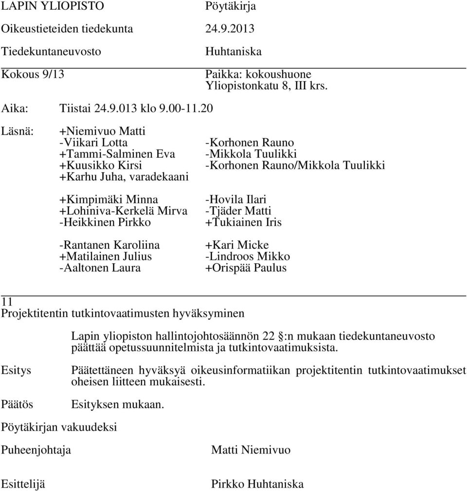 opetussuunnitelmista ja tutkintovaatimuksista.