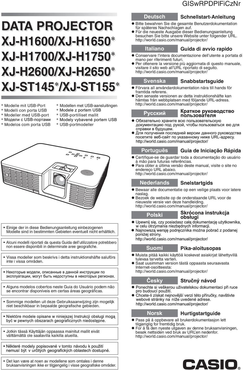 Für die neueste Ausgabe dieser Bedienungsanleitung besuchen Sie bitte unsere Website unter folgender URL. http://world.casio.