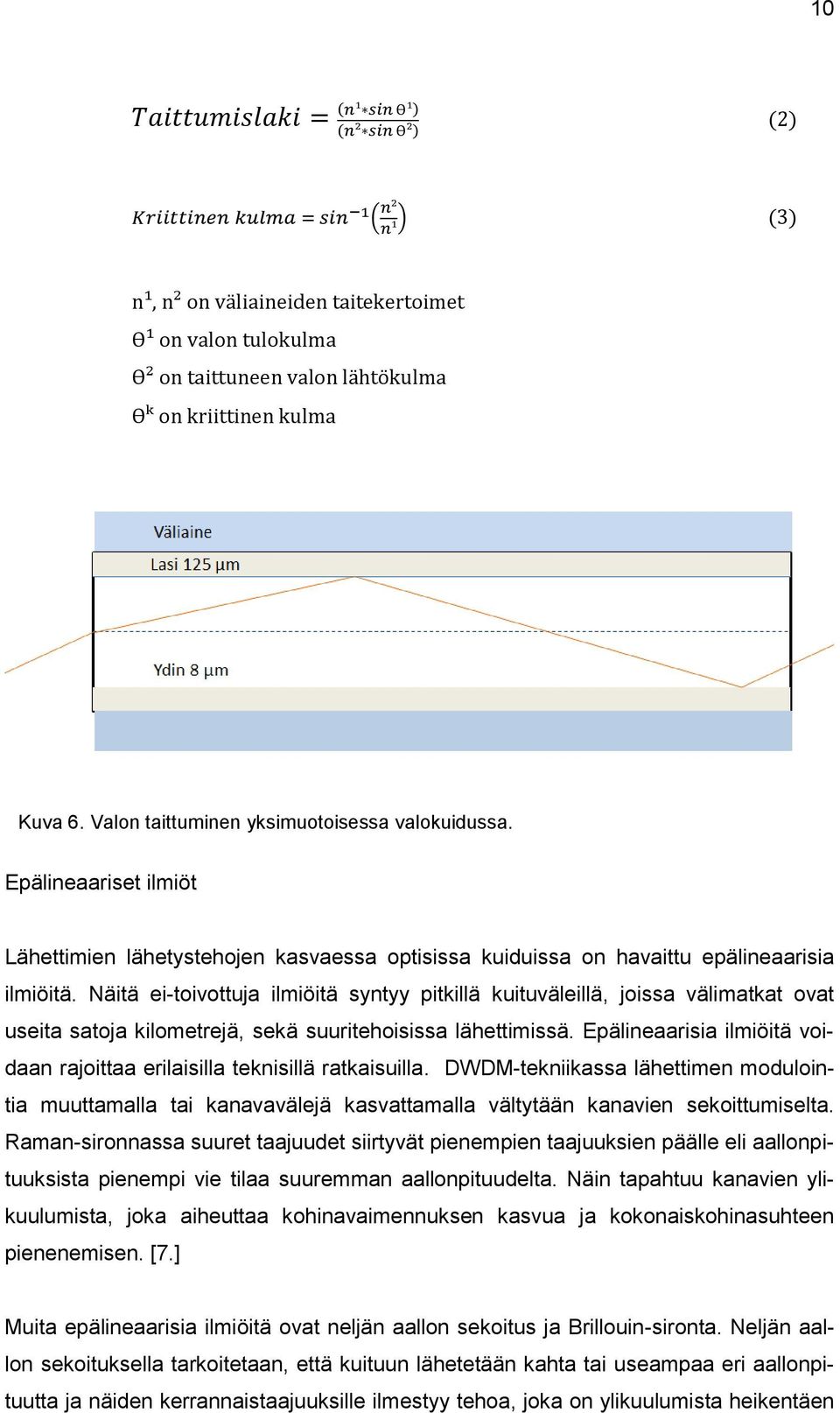 Näitä ei-toivottuja ilmiöitä syntyy pitkillä kuituväleillä, joissa välimatkat ovat useita satoja kilometrejä, sekä suuritehoisissa lähettimissä.