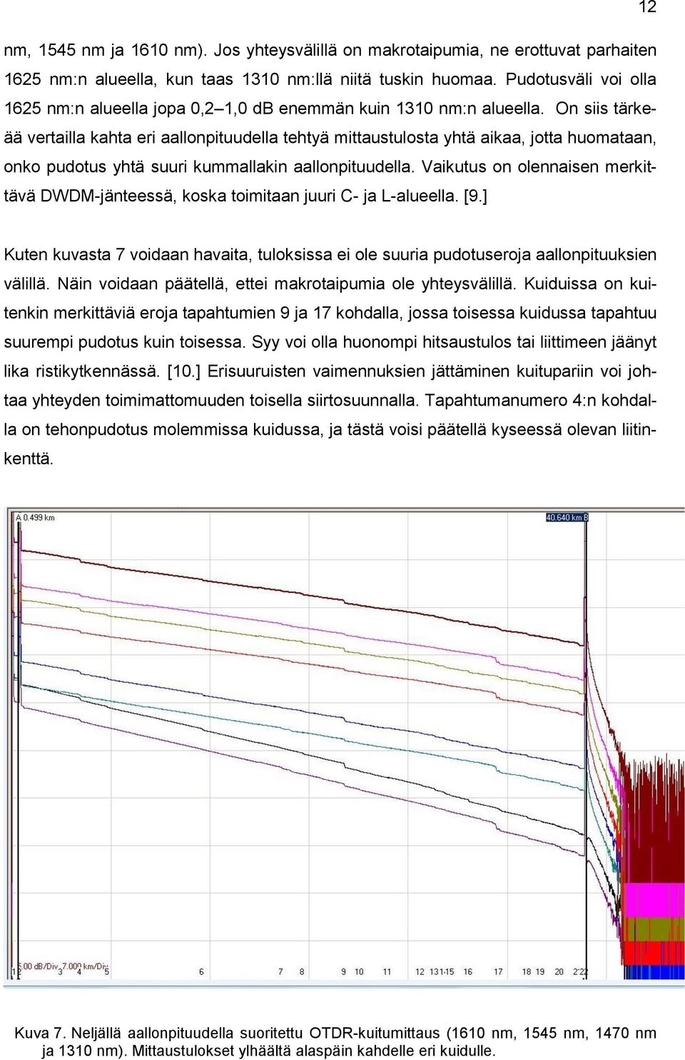 On siis tärkeää vertailla kahta eri aallonpituudella tehtyä mittaustulosta yhtä aikaa, jotta huomataan, onko pudotus yhtä suuri kummallakin aallonpituudella.