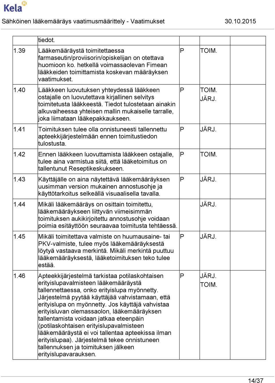 41 Toimituksen tulee olla onnistuneesti tallennettu apteekkijärjestelmään ennen toimitustiedon tulostusta. 1.