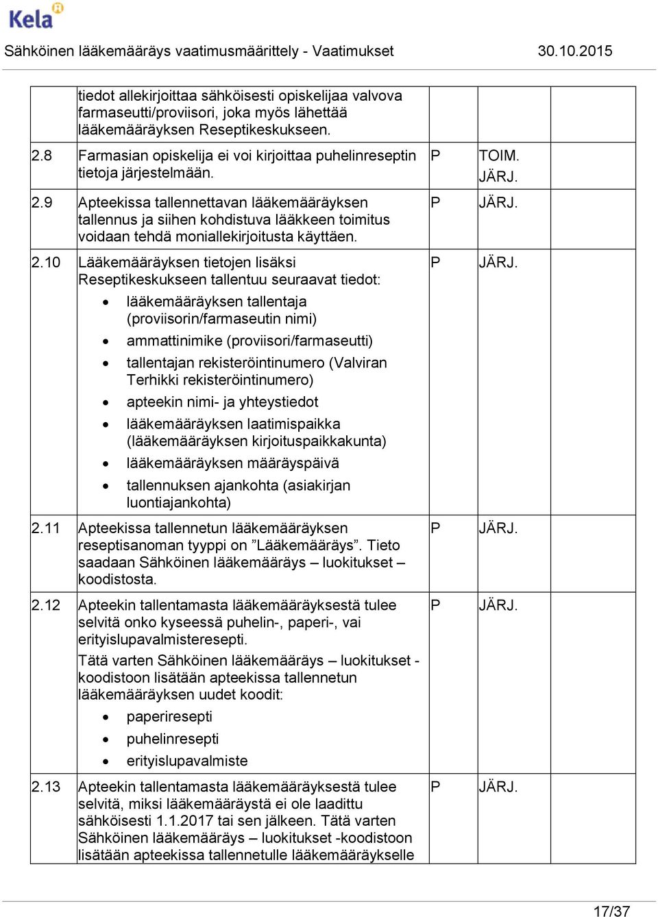 9 Apteekissa tallennettavan lääkemääräyksen tallennus ja siihen kohdistuva lääkkeen toimitus voidaan tehdä moniallekirjoitusta käyttäen. 2.