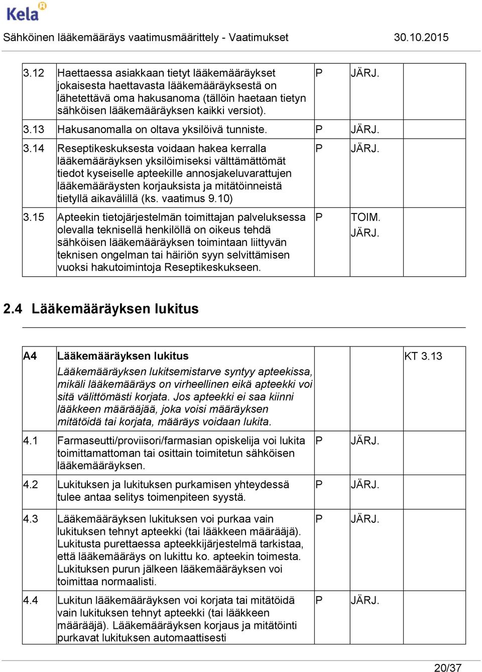14 Reseptikeskuksesta voidaan hakea kerralla lääkemääräyksen yksilöimiseksi välttämättömät tiedot kyseiselle apteekille annosjakeluvarattujen lääkemääräysten korjauksista ja mitätöinneistä tietyllä