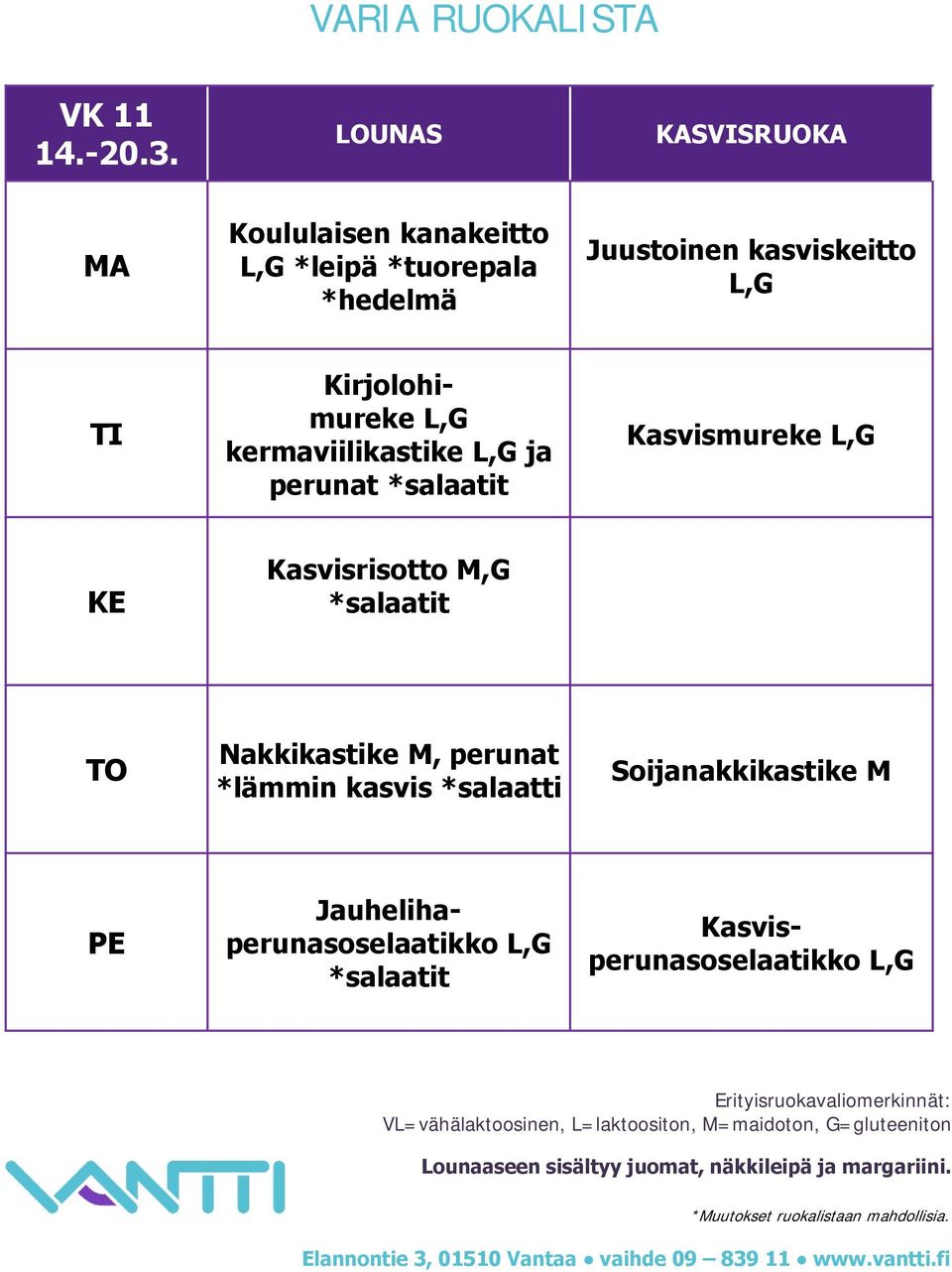 kasviskeitto Kirjolohimureke kermaviilikastike ja perunat Kasvismureke