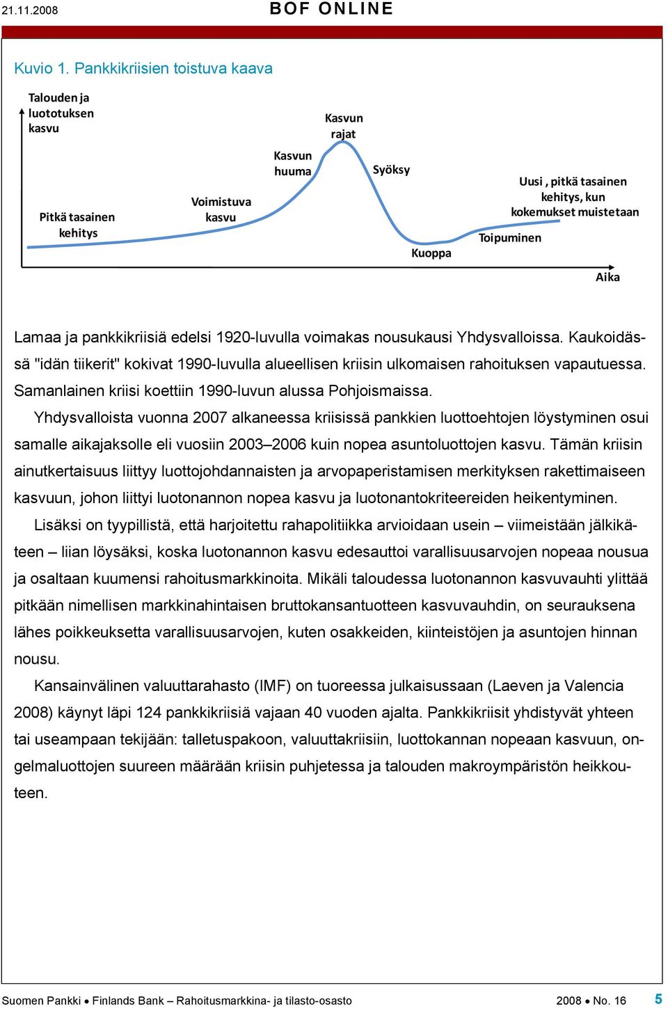 Toipuminen Aika Lamaa ja pankkikriisiä edelsi 1920-luvulla voimakas nousukausi Yhdysvalloissa. Kaukoidässä "idän tiikerit" kokivat 1990-luvulla alueellisen kriisin ulkomaisen rahoituksen vapautuessa.