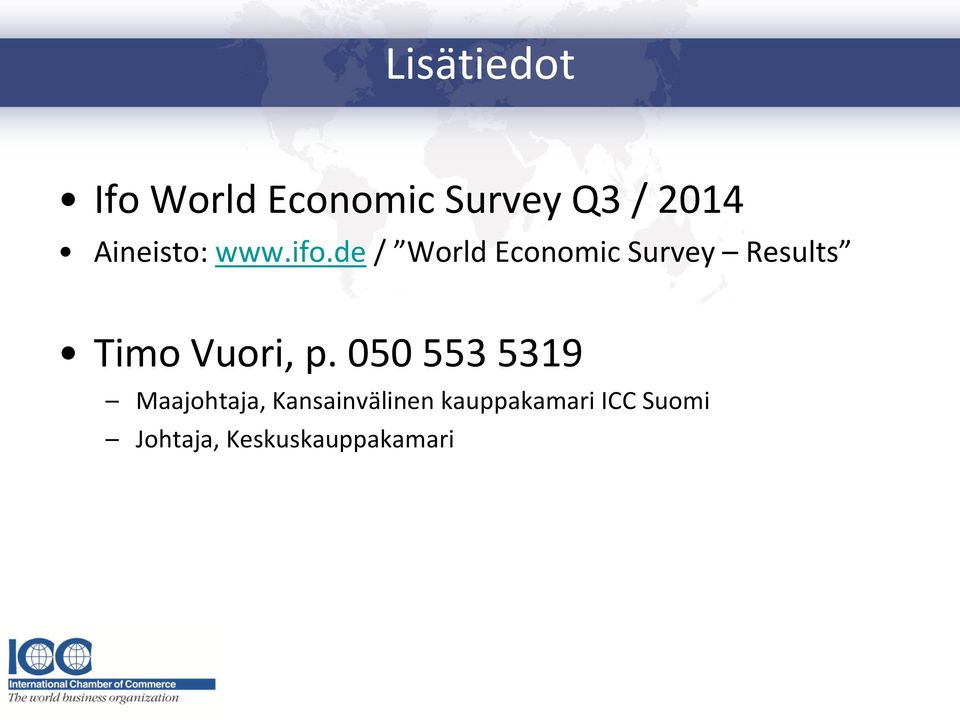de / World Economic Survey Results Timo Vuori, p.