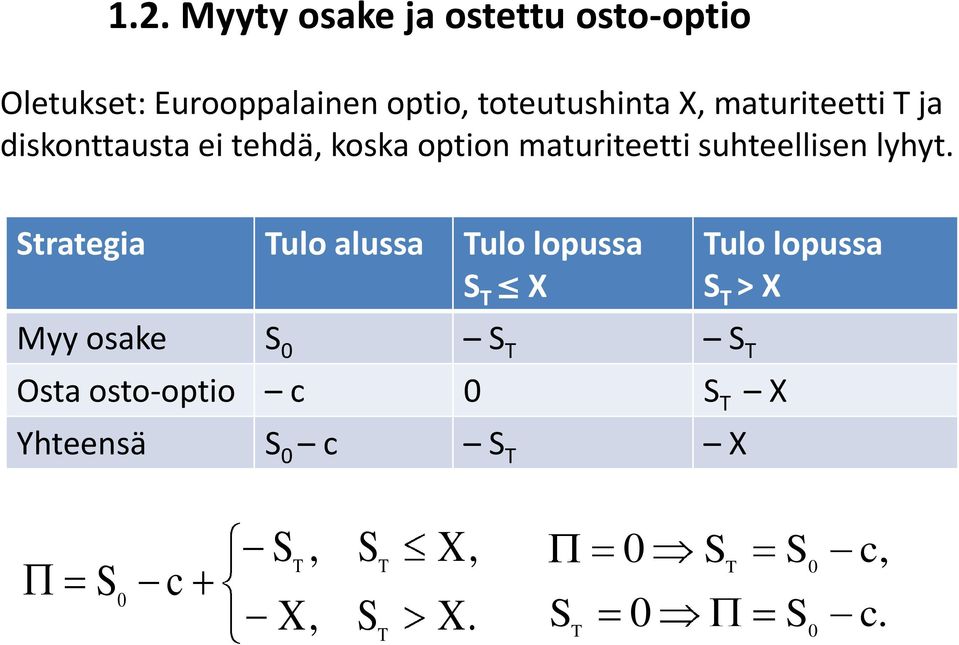 koska otion maturiteetti suhteellisen lyhyt.