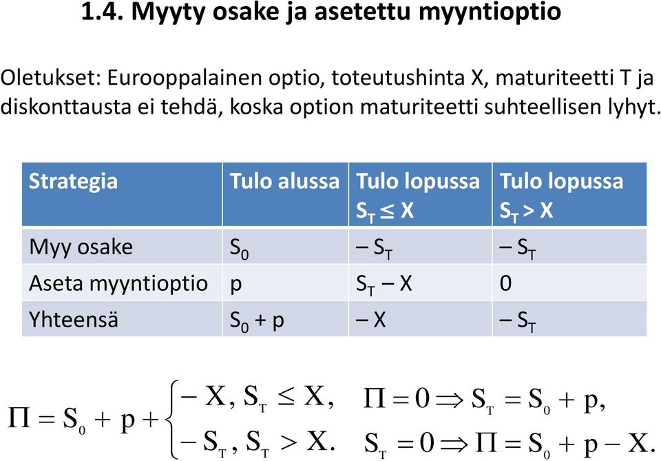 koska otion maturiteetti suhteellisen lyhyt.