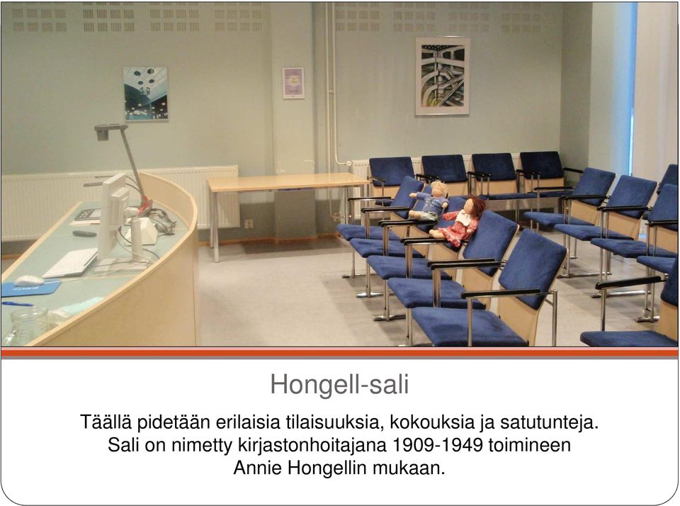 Sali on nimetty kirjastonhoitajana