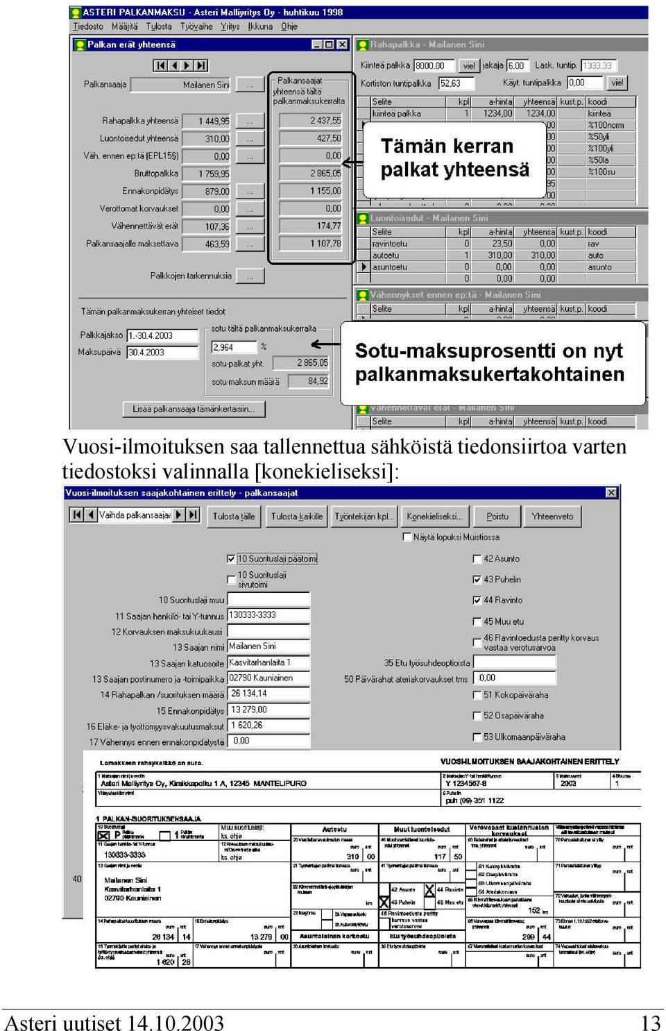 tiedonsiirtoa varten tiedostoksi