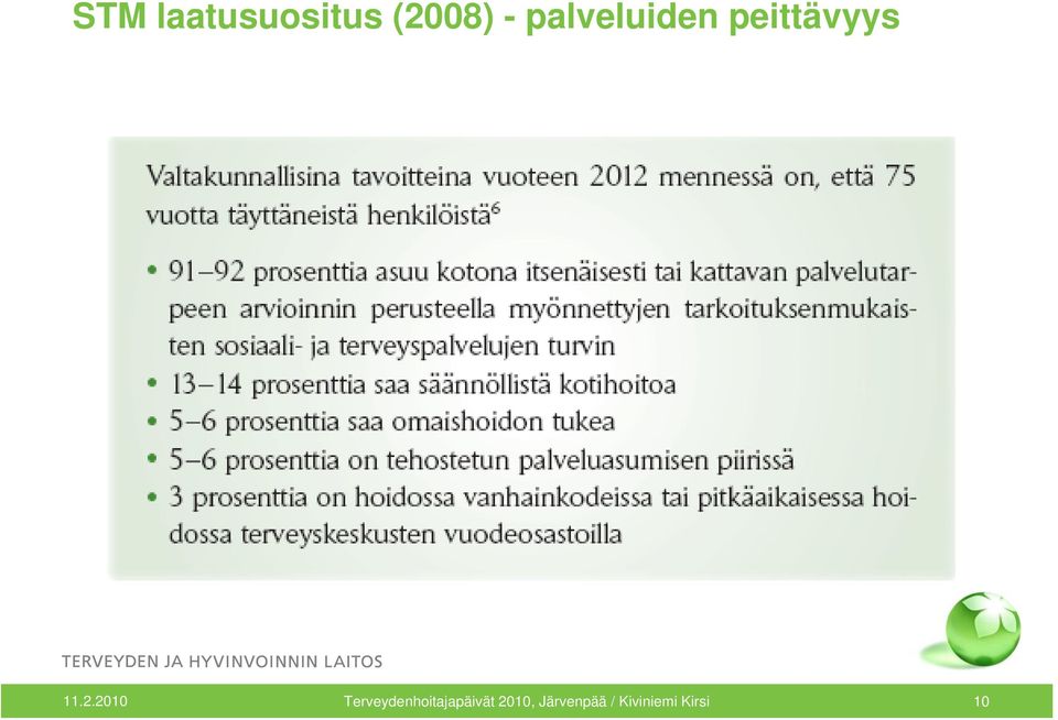 2010 Terveydenhoitajapäivät