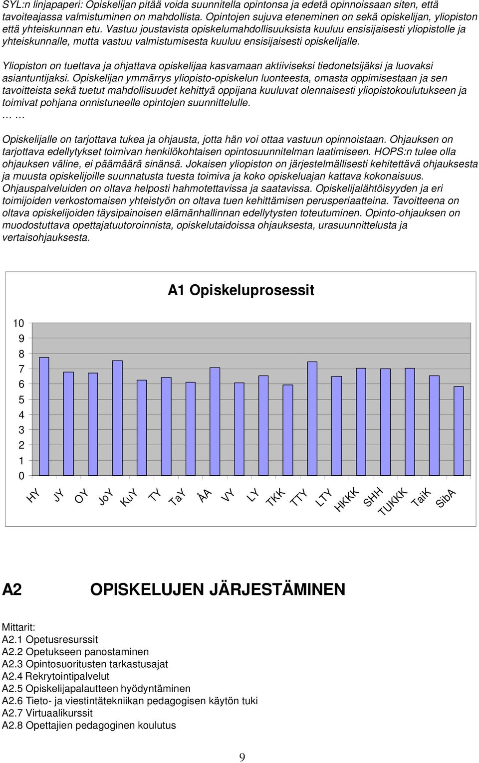 Vastuu joustavista opiskelumahdollisuuksista kuuluu ensisijaisesti yliopistolle ja yhteiskunnalle, mutta vastuu valmistumisesta kuuluu ensisijaisesti opiskelijalle.