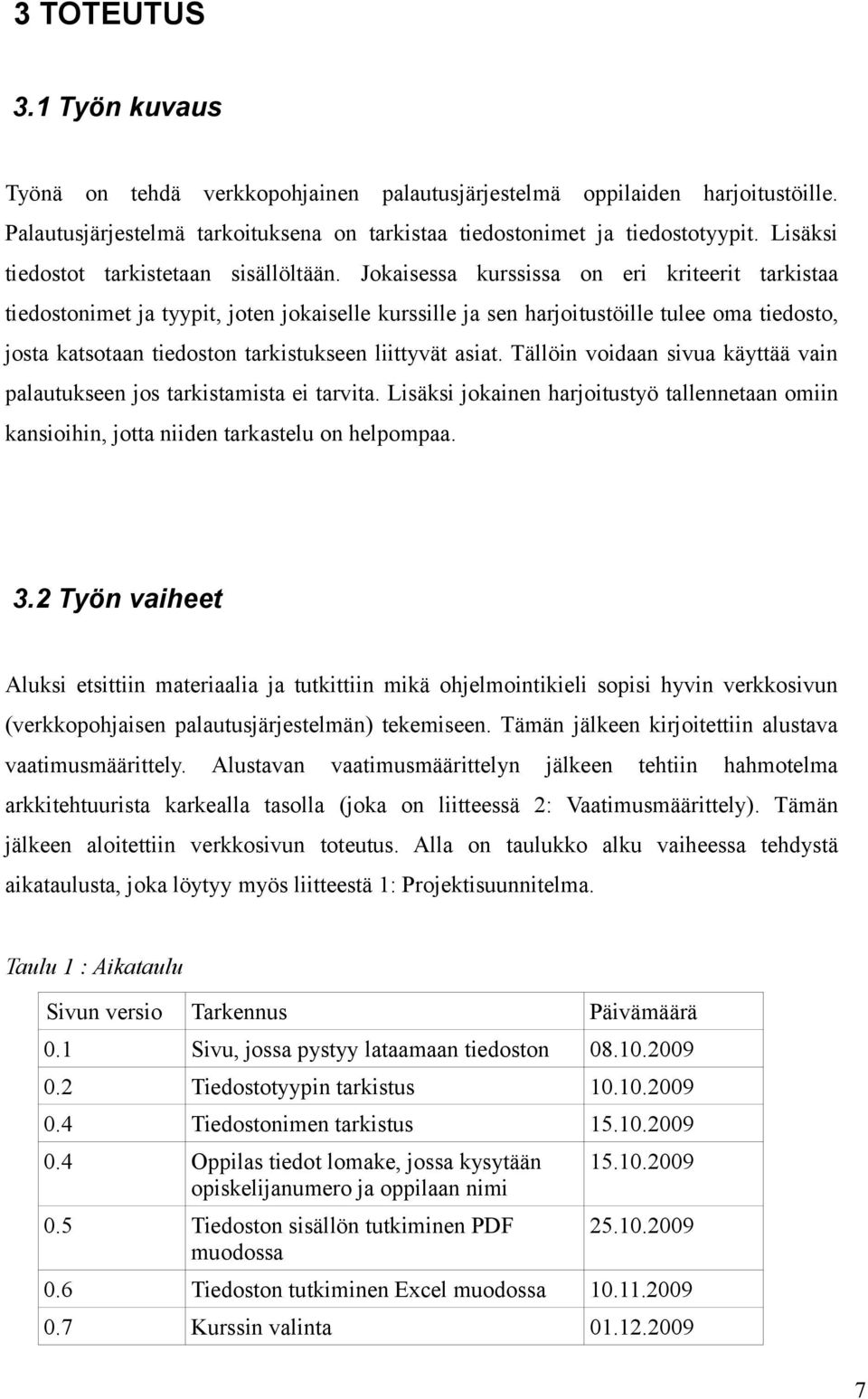 Jokaisessa kurssissa on eri kriteerit tarkistaa tiedostonimet ja tyypit, joten jokaiselle kurssille ja sen harjoitustöille tulee oma tiedosto, josta katsotaan tiedoston tarkistukseen liittyvät asiat.