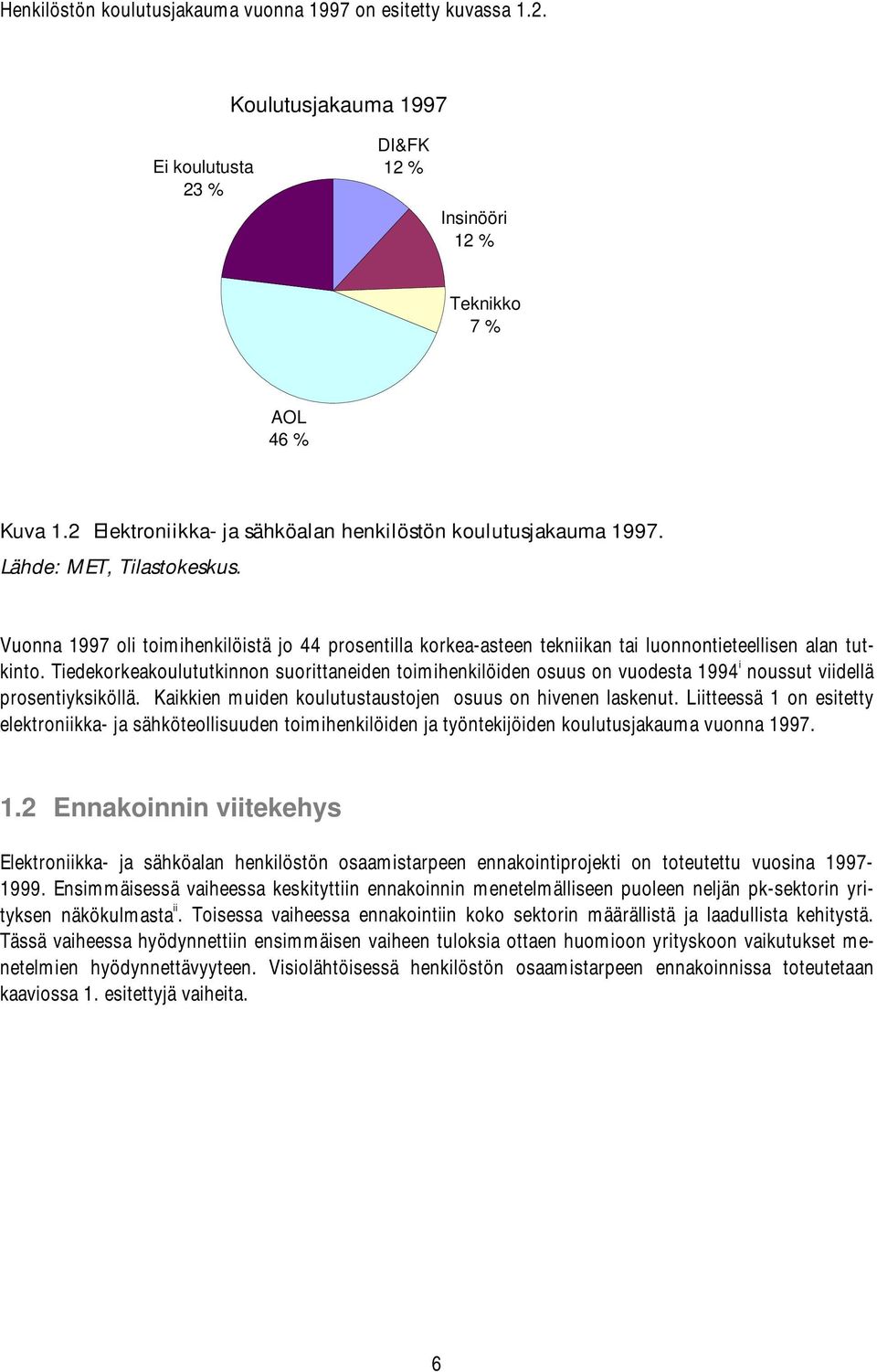 Vuonna 1997 oli toimihenkilöistä jo 44 prosentilla korkea-asteen tekniikan tai luonnontieteellisen alan tutkinto.