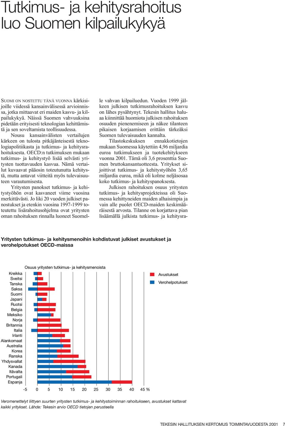 Nousu kansainvälisten vertailujen kärkeen on tulosta pitkäjänteisestä teknologiapolitiikasta ja tutkimus- ja kehitysrahoituksesta.