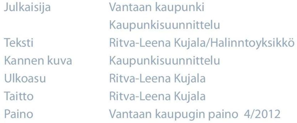 kuva Kaupunkisuunnittelu Ulkoasu Ritva-Leena Kujala