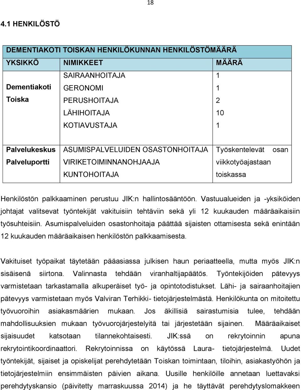 Vastuualueiden ja -yksiköiden johtajat valitsevat työntekijät vakituisiin tehtäviin sekä yli 12 kuukauden määräaikaisiin työsuhteisiin.