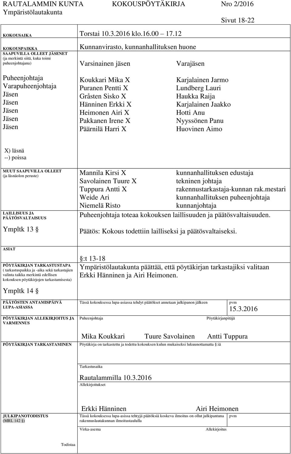 Mika X Puranen Pentti X Gråsten Sisko X Hänninen Erkki X Heimonen Airi X Pakkanen Irene X Päärnilä Harri X Karjalainen Jarmo Lundberg Lauri Haukka Raija Karjalainen Jaakko Hotti Anu Nyyssönen Panu