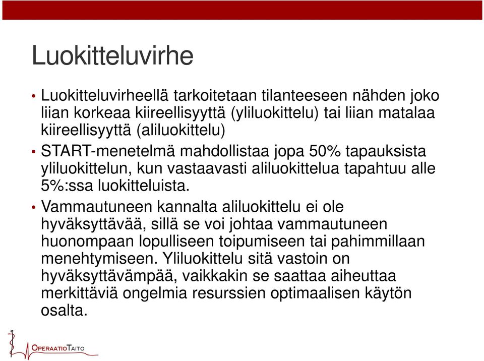 luokitteluista.