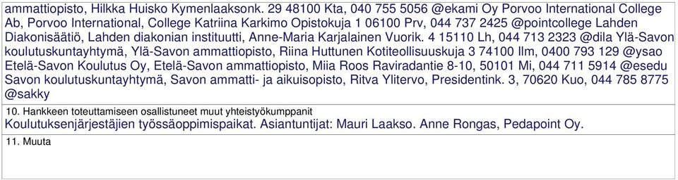 diakonian instituutti, Anne-Maria Karjalainen Vuorik.