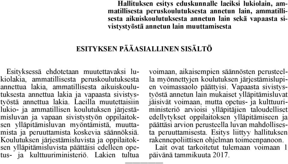 vapaasta sivistystyöstä annettua lakia.