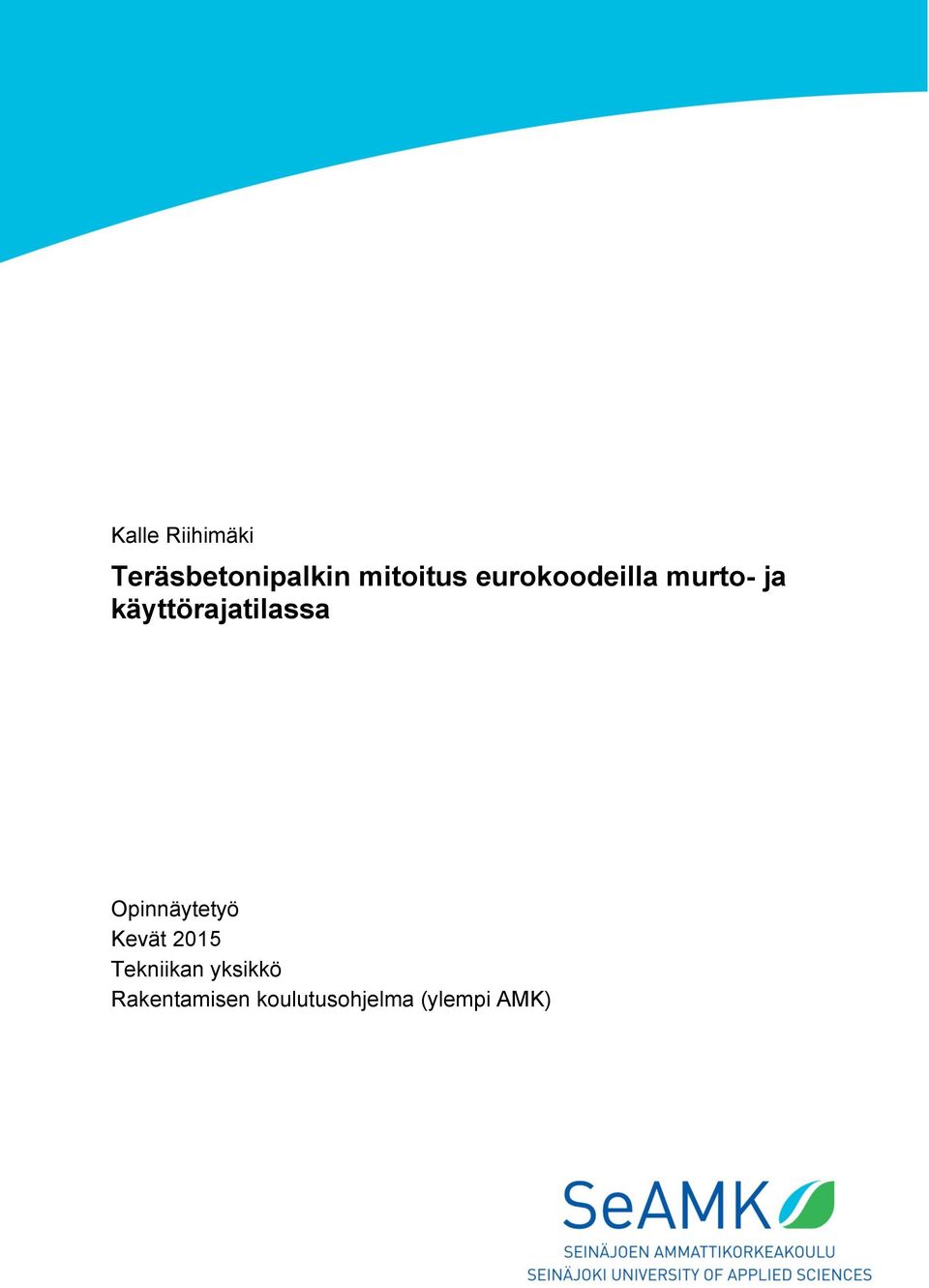 käyttörajatilassa Opinnäytetyö Kevät 2015