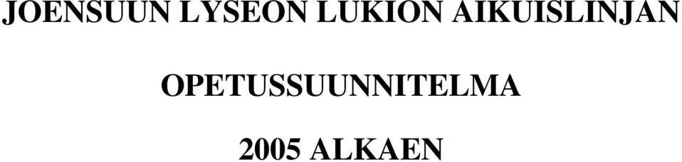 AIKUISLINJAN