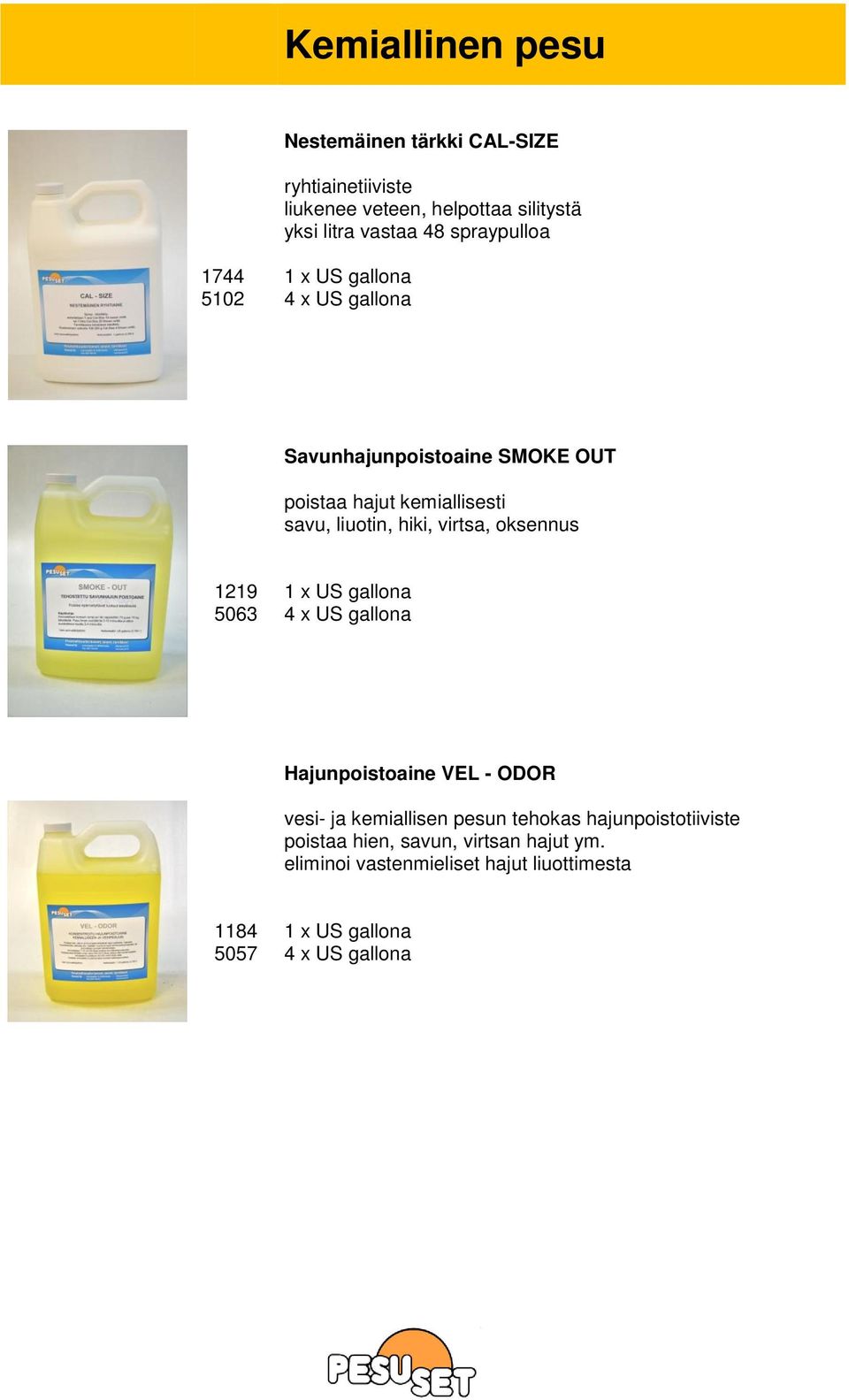 hiki, virtsa, oksennus 1219 5063 Hajunpoistoaine VEL - ODOR vesi- ja kemiallisen pesun tehokas