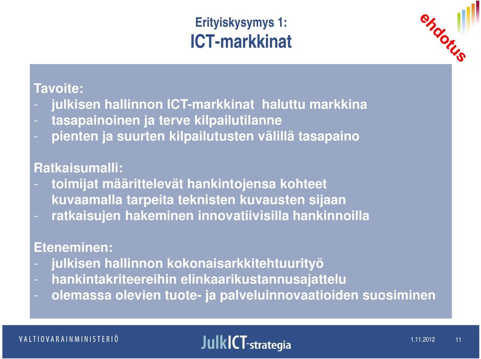 kohteet kuvaamalla tarpeita teknisten kuvausten sijaan - ratkaisujen hakeminen innovatiivisilla hankinnoilla Eteneminen: -